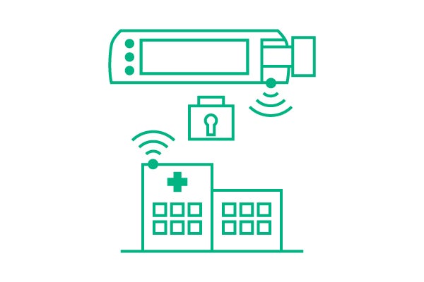 Symbol für Cybersicherheit im Gesundheitswesen